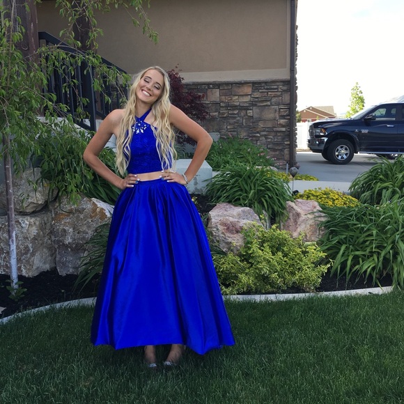 Sherri Hill Royal Blue Dress - Picture 3 of 4