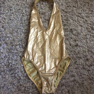 Gold bodysuit