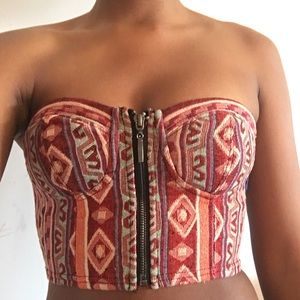 Bustier crop top