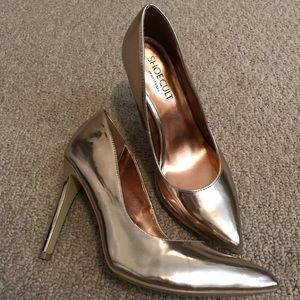 Rose gold nasty gal 6.5 pumps heels