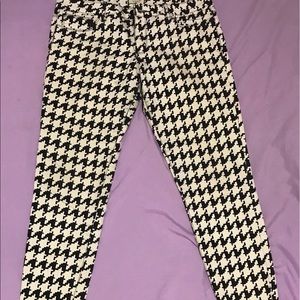 Houndstooth Printed Jeans🐶