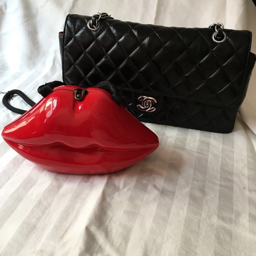 Vintage Certified Timmy Woods red lips Purse - Picture 5 of 6