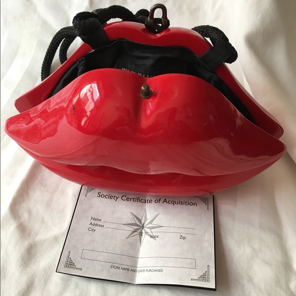 Vintage Certified Timmy Woods red lips Purse - Picture 4 of 6
