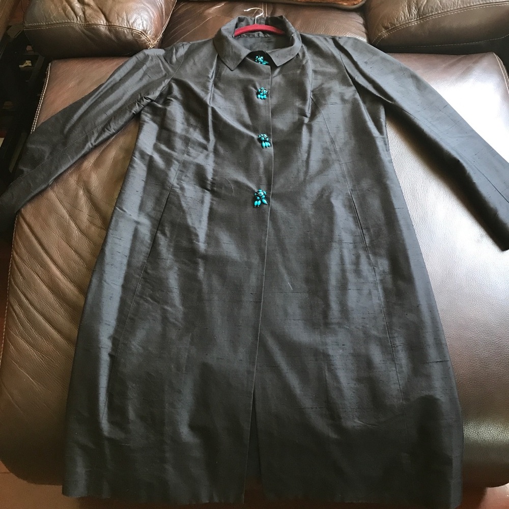 New Anna Sui Light silk Chanton coat,size 12.
