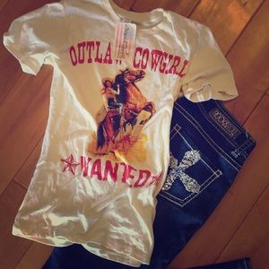 New with tags!! Wanted Cowgirl Tee