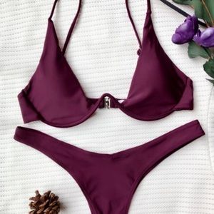 Merlot Bikini - push-up wired bikini set
