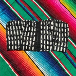 Black and white bandeau top