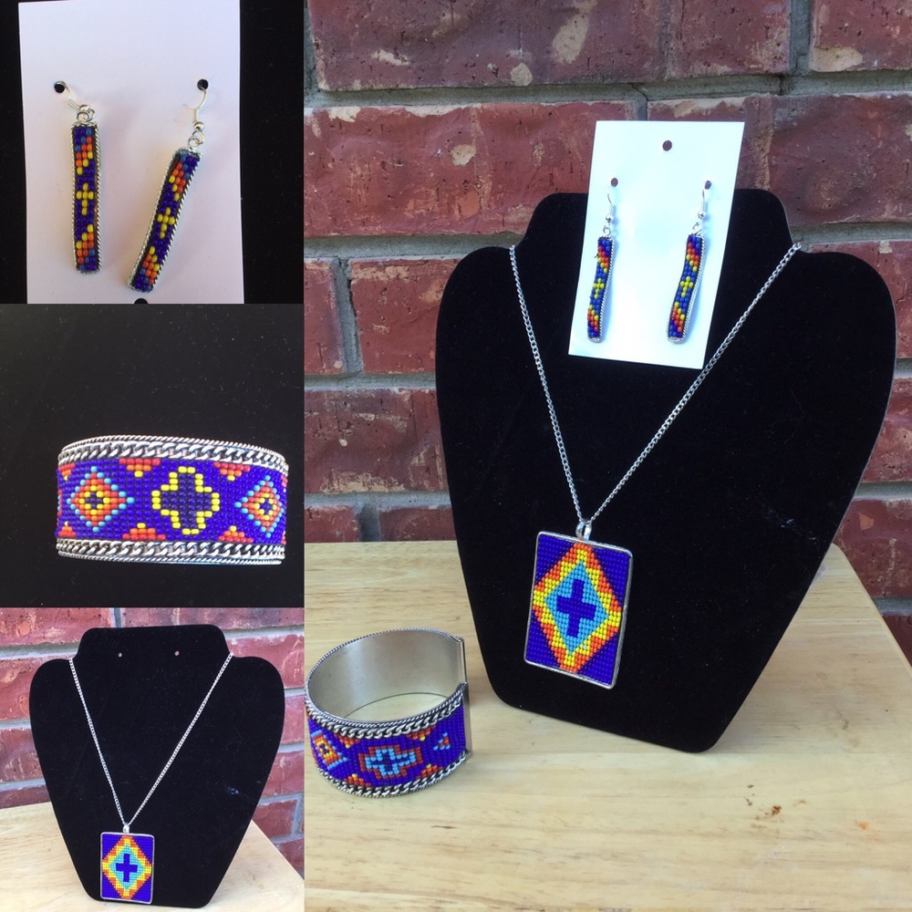 Beautiful blue bead jewelry