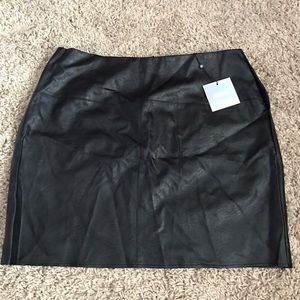 Faux Leather Skirt
