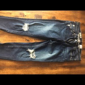 Skinny legging AG ripped jeans