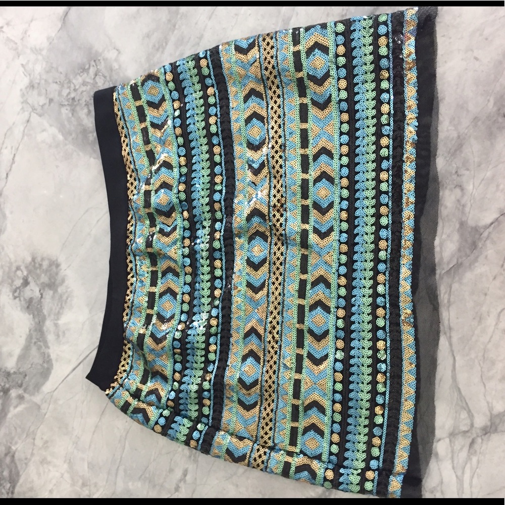 Chelsea & Violet sequined miniskirt