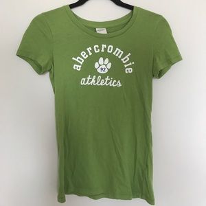 Abercrombie kids lime green athletics tee