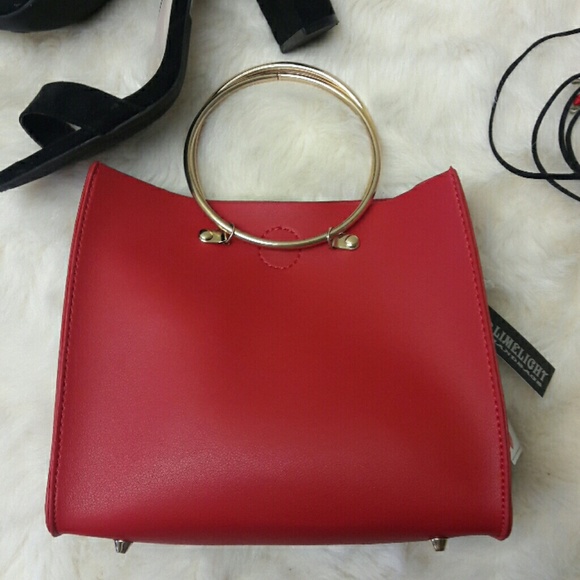 Forever 21 Handbags - Faux Leather Red Circle Handle Mini Bag