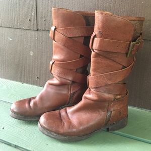 Frye/Victoria's Secret Embossed Strappy Boot 9