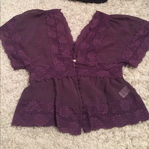 Purple lace blouse