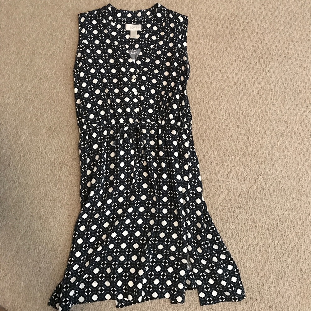 Ann Taylor loft xs petite button up pocket dress