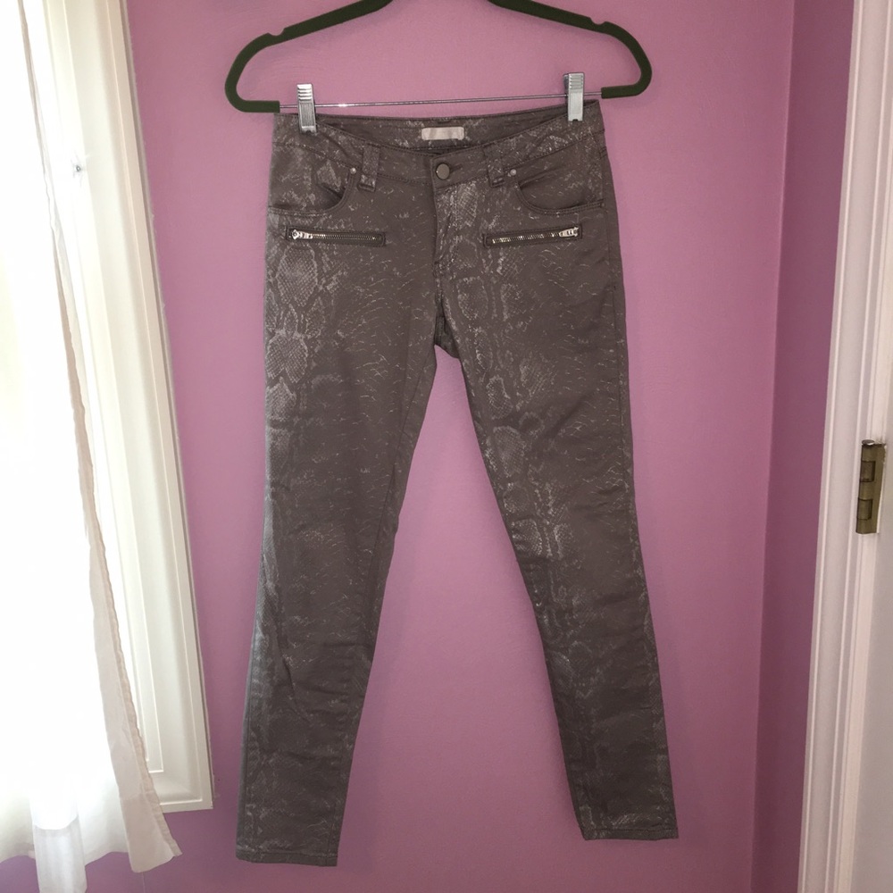 Silver Snakeskin Promod Pants