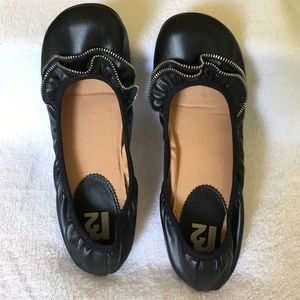 Black Ballerina slip ons