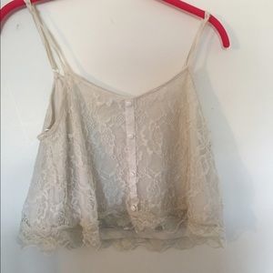 White lace tank top