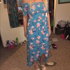 Floral off-the-shoulder dress