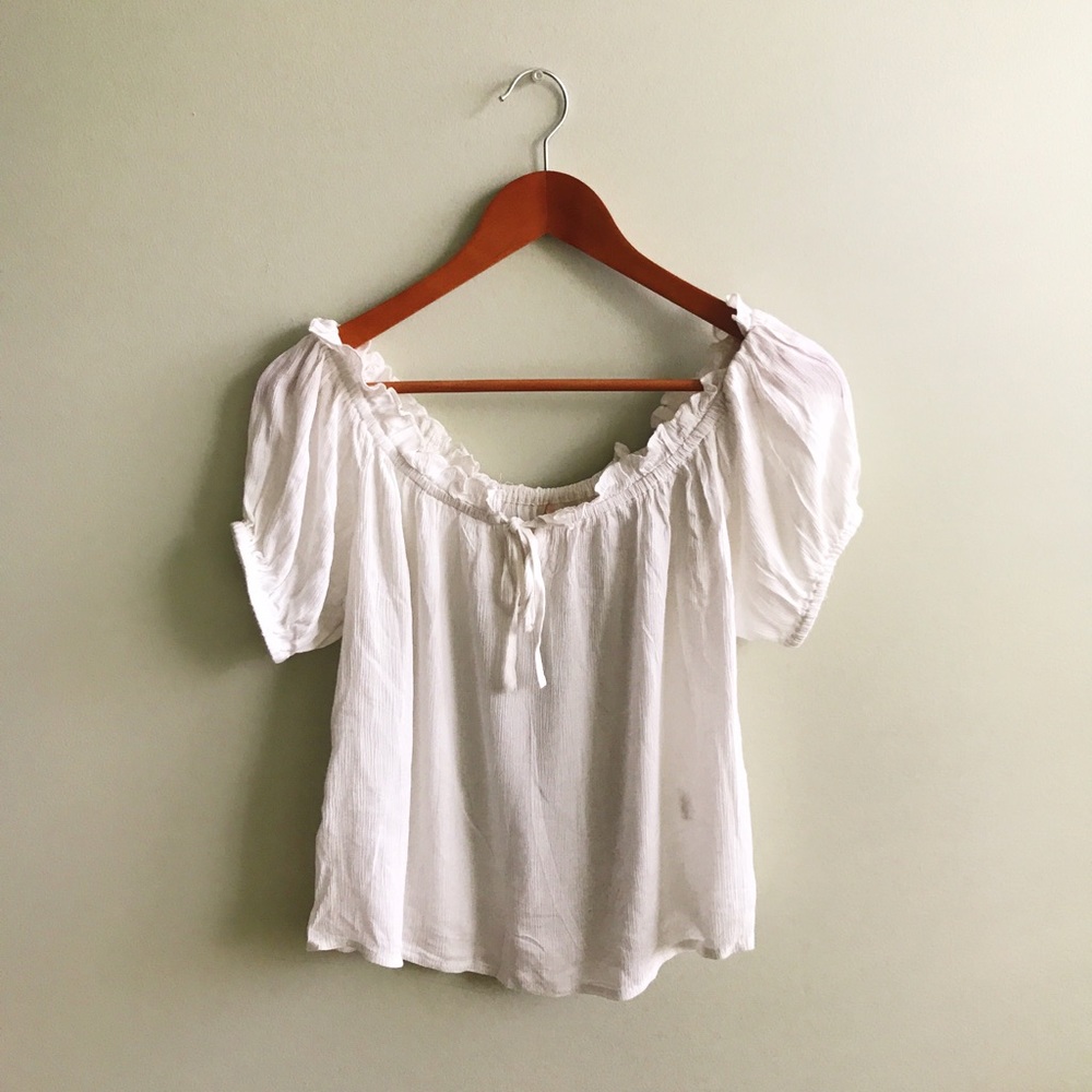 White off the shoulder top