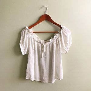 White off the shoulder top