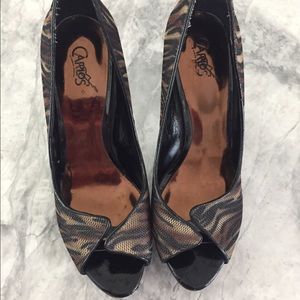 Carlos Santana animal print heel