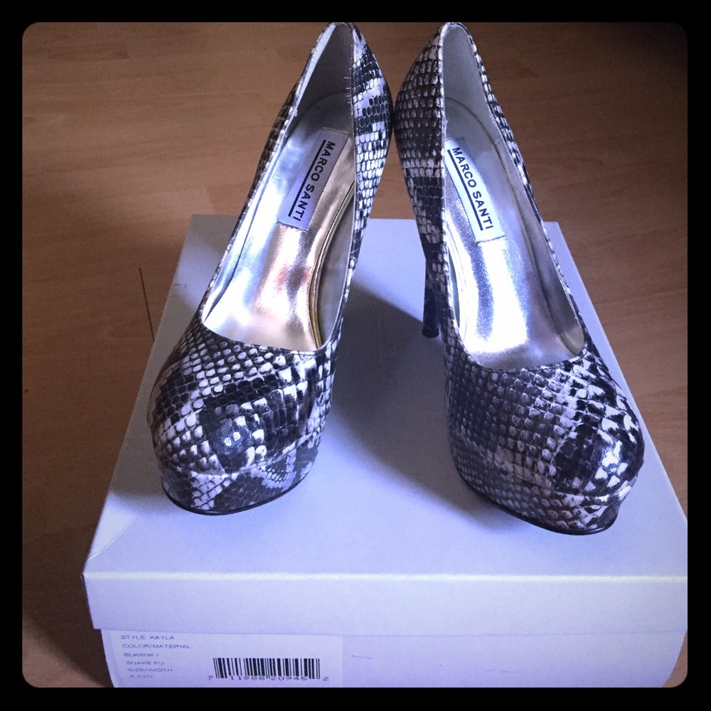 {Marco Santi} “Kayla” Snake Heels