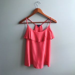Coral blouse tank
