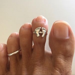 Sterling Silver Barefoot Toe Ring, Baby Feet Rings, Beach Jewelry, Foot Rings