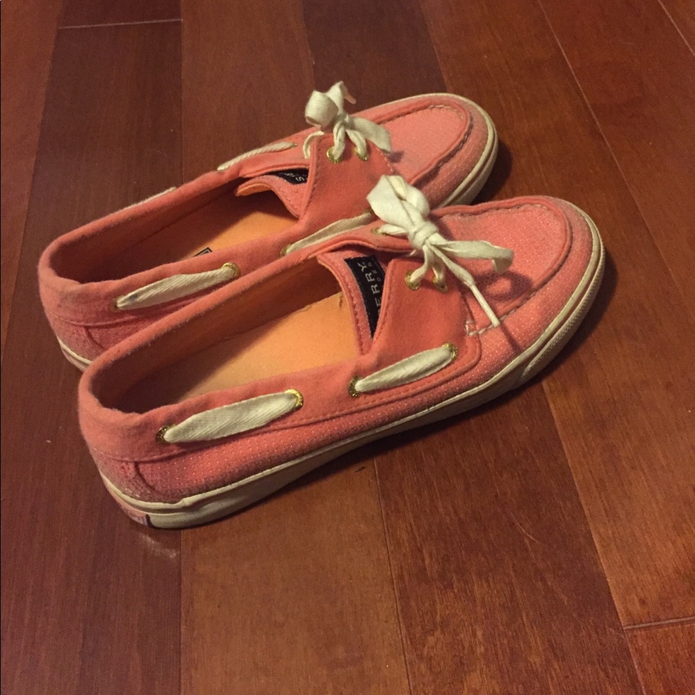 Pink Sperry Top Siders.