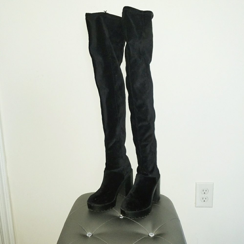 Thigh-high Black Boots