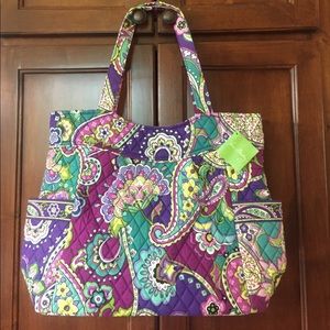 NEW Vera Bradley Pleated Tote in Heather