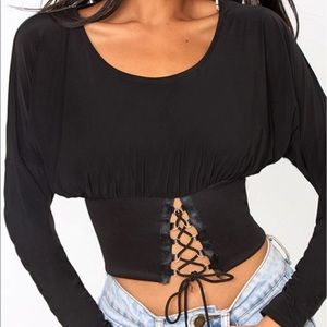 Black corset top