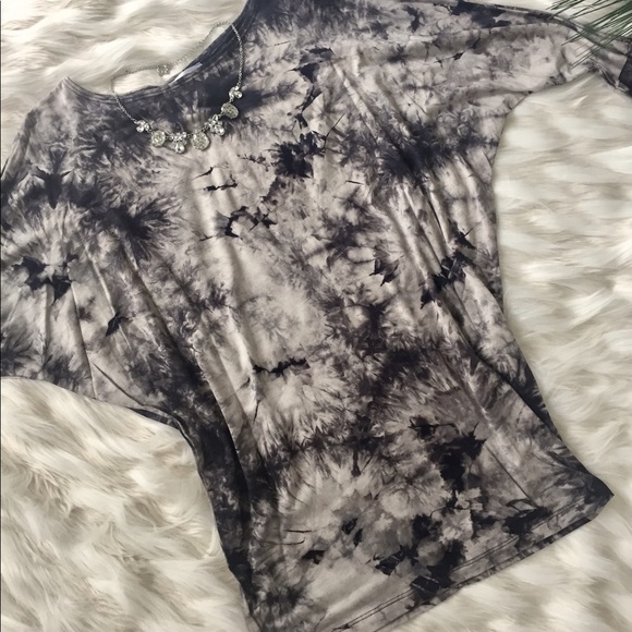Last 1! Black/taupe tie dye tunic - Picture 5 of 5