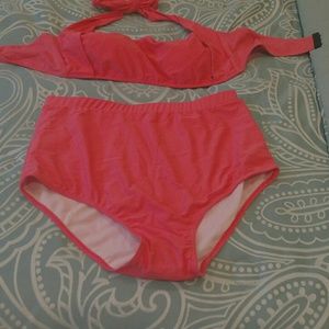 Lalagen high waist halter plus size bikini