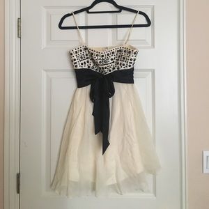 BCBG cream colored 100% silk dress