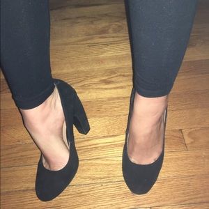 Kimchi Blue Black suede heels