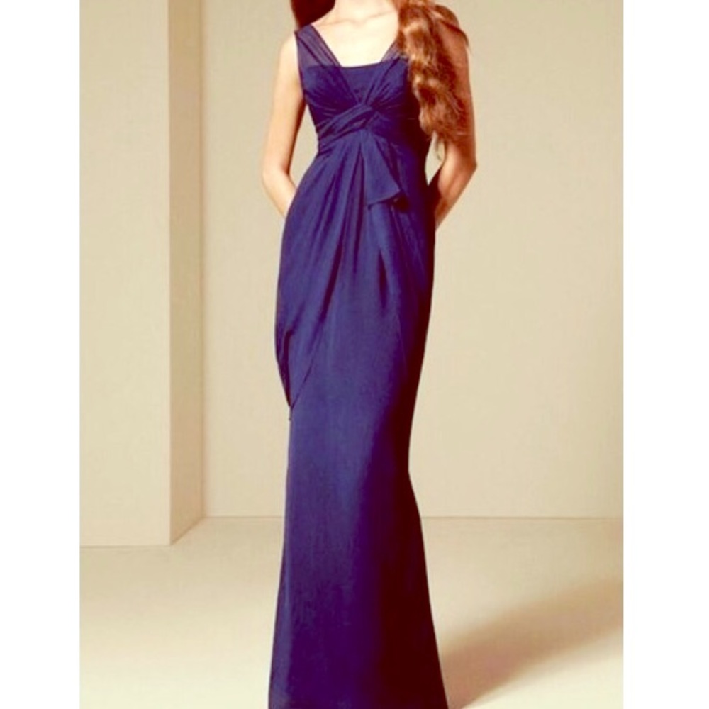 Navy Vera Wang Chiffon gown