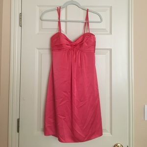 BCBG salmon strapless dress