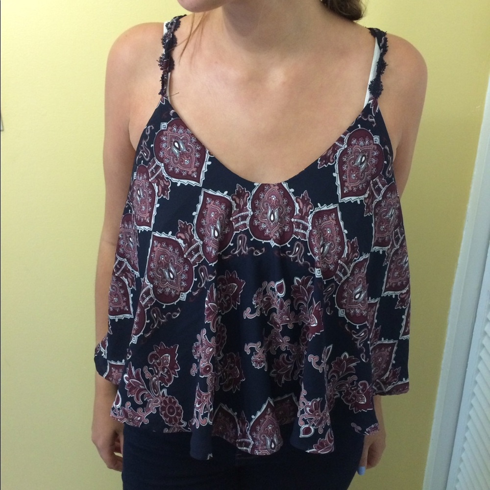 Paisley Print Flowy Top