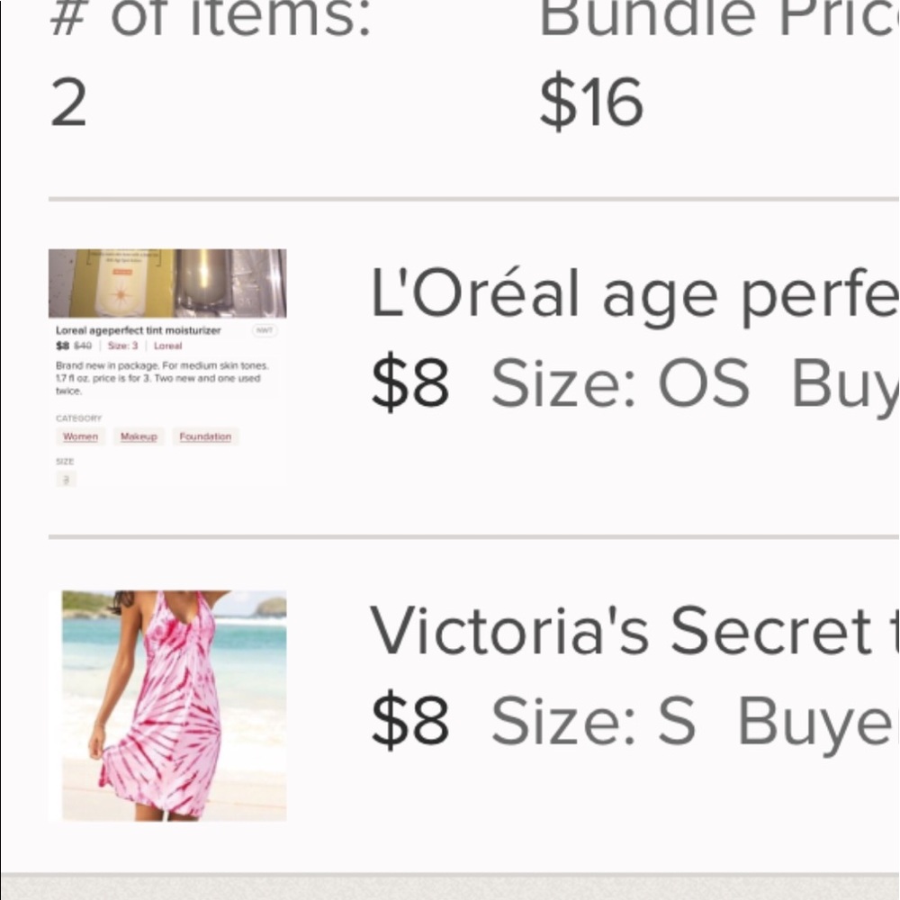 Bundle L'Oréal and Victoria secret