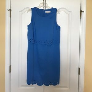 Loft Laser Cut Scalloped Dress