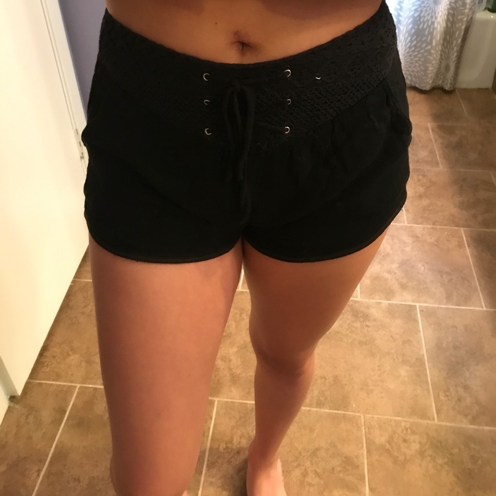 Black stretchy shorts