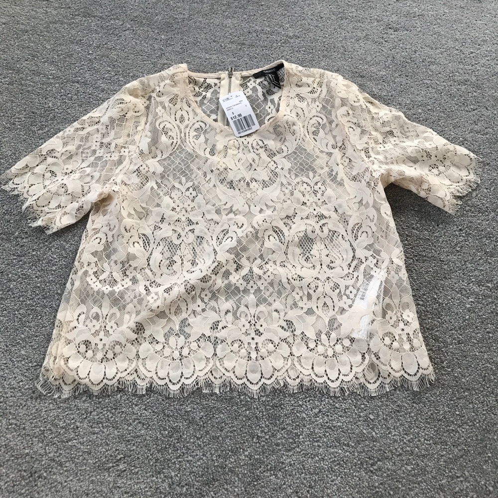 Forever 21 cream crop top