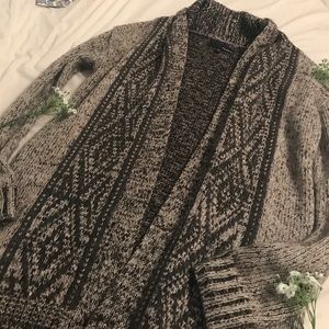 Cozy Gray Sweater Knit Cardigan