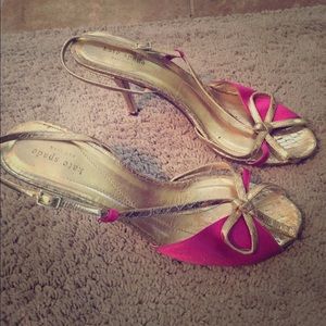 Kate Spade peep toe sling back heels.