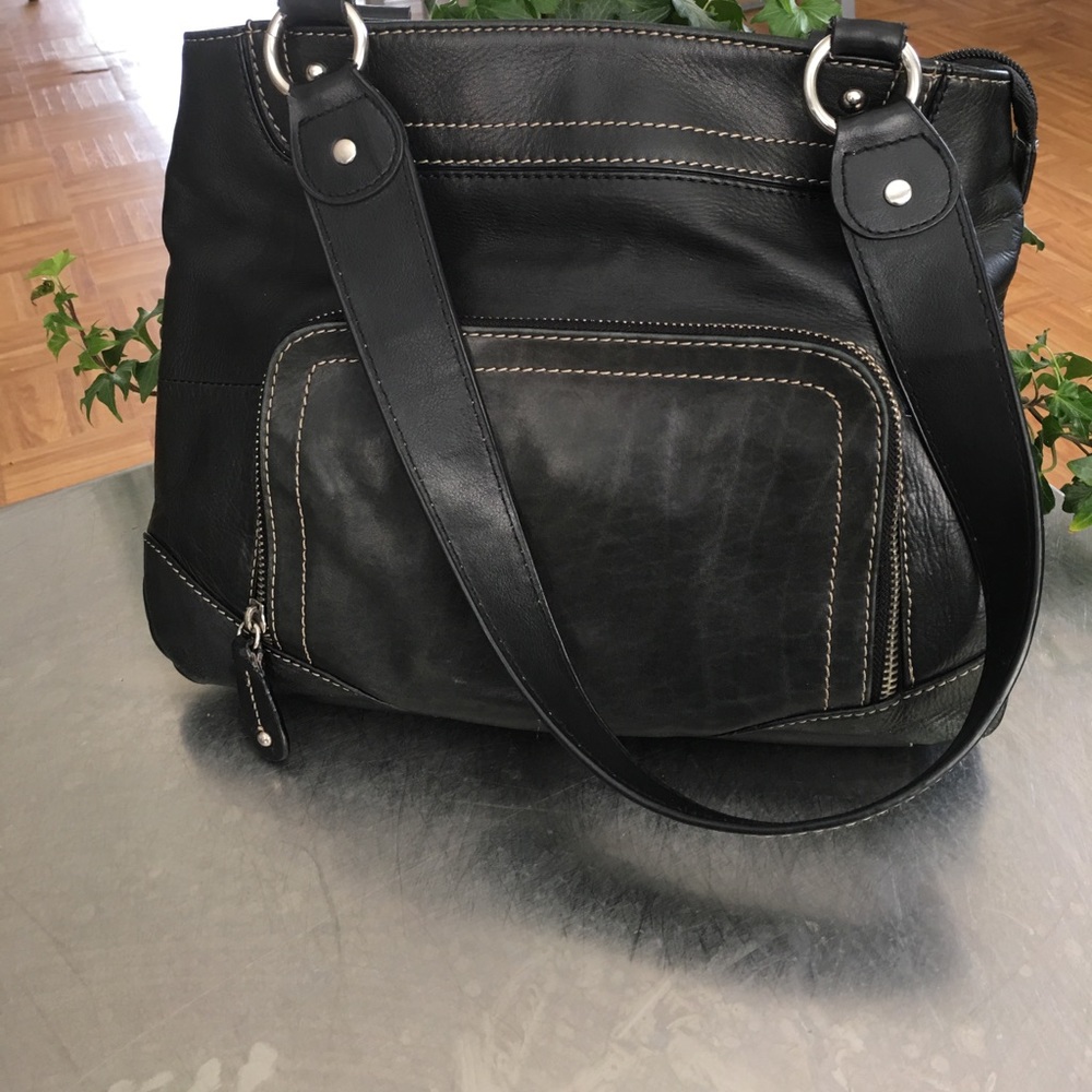 Vintage Bass Leather Shoulder Bag