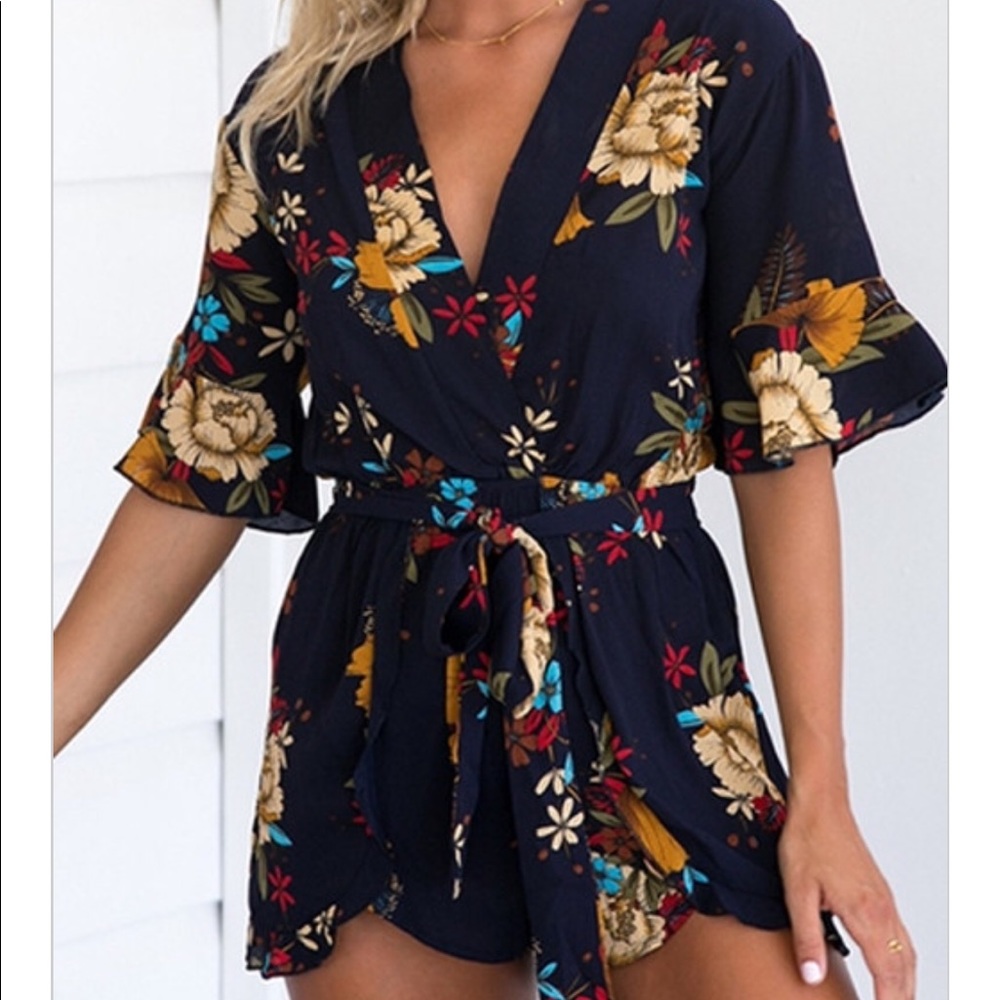 Adore me floral printing romper