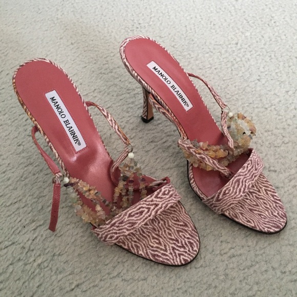 ✨Manolo Blahnik Ankle Bead Strap Stilettos 👡 - Picture 6 of 8